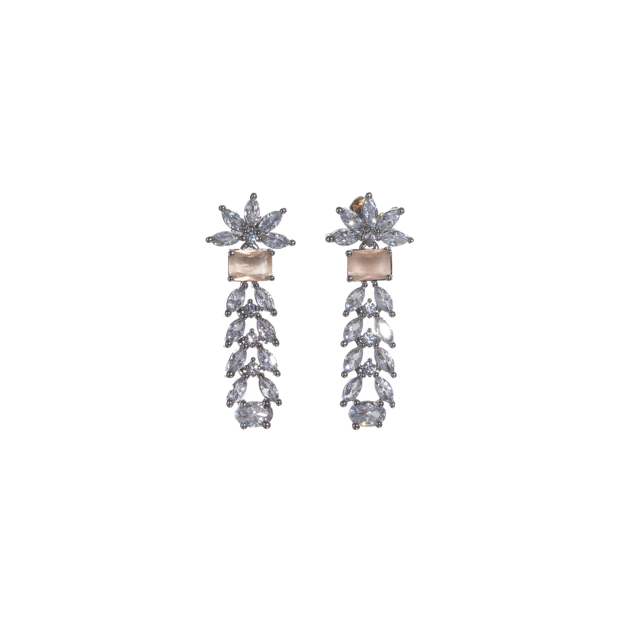 "Radiant orange zircon necklace delivers a bold, vibrant statement."
