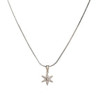 "Star-shaped zircon pendant set for neck and ear, ideal for office wear, adding a modern touch."
