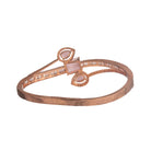 Stunning pink zircon bracelet in rosegold, perfect for party wear, offering a vibrant, chic look."
