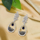 1. "Light blue zircon earrings offer a fresh, delicate sparkle with serene elegance."
