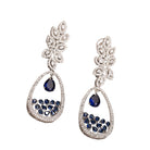 1. "Light blue zircon earrings offer a fresh, delicate sparkle with serene elegance."
