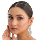 "Zircon dangler earrings sparkle with deep, captivating brilliance, perfect for any occasion."
