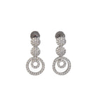 "White zircon necklace exudes classic elegance with sparkling clarity."
