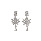      "White zircon necklace adds classic elegance with sparkling clarity.
