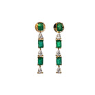 "Elegant green zircon necklace offers a vibrant splash of color and brilliance."
