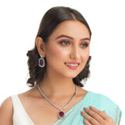 "Rich maroon zircon pendant necklace adds sophistication and elegance."
