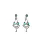 "Green and white zircon necklace in silver delivers a refined, striking elegance."
