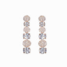 "Rose gold necklace with zircon round stones offers refined elegance and timeless appeal.
