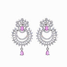 "Zircon necklace with leaf motifs exudes natural elegance and timeless beauty."
