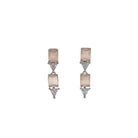 "Bronze and white zircon necklace exudes elegant contrast for a refined finish."
