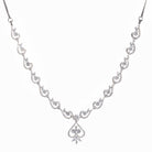 "Zircon necklace sparkles with dazzling brilliance for timeless elegance."
