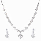 "Zircon necklace sparkles with dazzling brilliance for timeless elegance."
