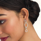 Salmon zircon necklace dazzles with its warm, unique glow for a stylish statement."
