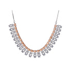 "Radiant orange zircon necklace delivers a bold, vibrant statement."
