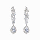1. "Zircon necklace with a large drop stone adds dramatic sparkle to any look."
