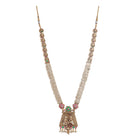 Long golden necklace with refined polish delivers a timeless, luxurious festival look.
