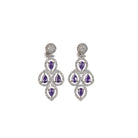 Violet zircon necklace adds a rich, sophisticated touch to festive looks.
