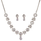 Timeless zircon necklace with round stones for brilliant elegance and shine
