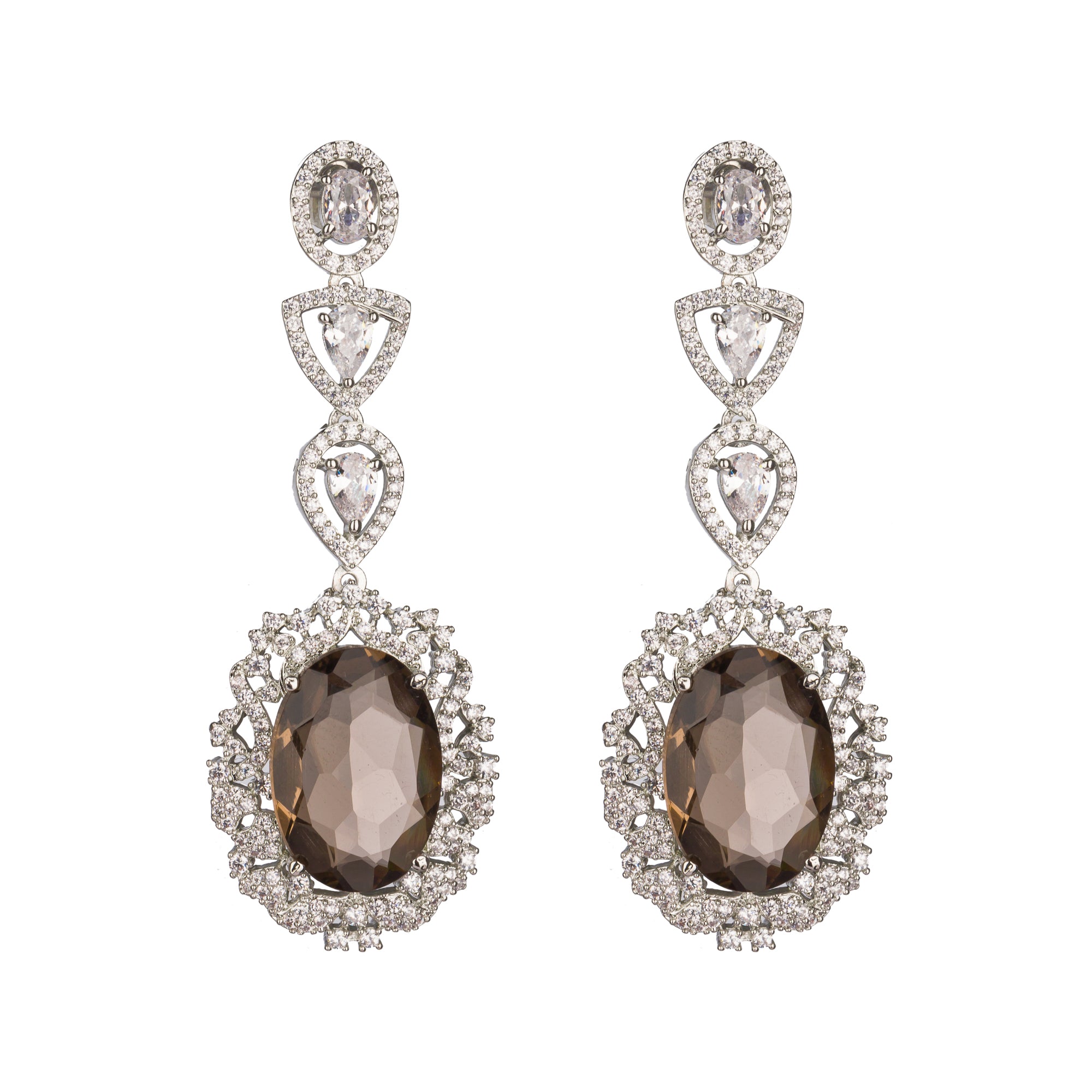 Chocolate zircon necklace with rich sparkle for a chic, sophisticated look
