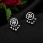 Sleek silver zircon studs offer a trendy and elegant style for daily wear.

