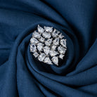 Silver zircon finger ring with sparkling elegance and a classic, timeless design.
