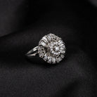 Silver zircon finger ring adds timeless sparkle and versatile elegance for casual wear.

