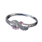 Orchid and white zircon bracelet, a vibrant touch to brighten your elegant ensemble.
