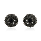 Vintage oxidized silver finger ring with intricate patterns and an antique finish.
