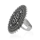Timeless oxidized silver ring with beautiful detailing and a vintage charm.
