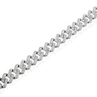 Unisex 925 silver bracelet with dazzling zircon studs for versatile and stylish wristwear.
