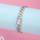 Unisex 925 silver bracelet with dazzling zircon studs for versatile and stylish wristwear.

