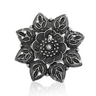 Vintage-inspired oxidized floral design finger ring with intricate patterns and antique finish.
