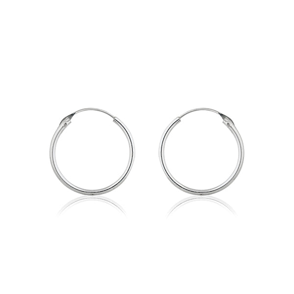 "Classic 925 sterling silver hoops for everyday elegance and versatile festive wear."
