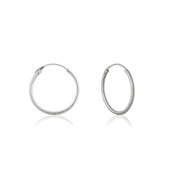 "Classic 925 sterling silver hoops for everyday elegance and versatile festive wear."

