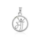 "925 sterling silver 'Maa' pendant in Hindi, symbolizing the eternal mother-child bond."
