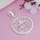 "925 sterling silver 'Maa' pendant in Hindi, symbolizing the eternal mother-child bond."
