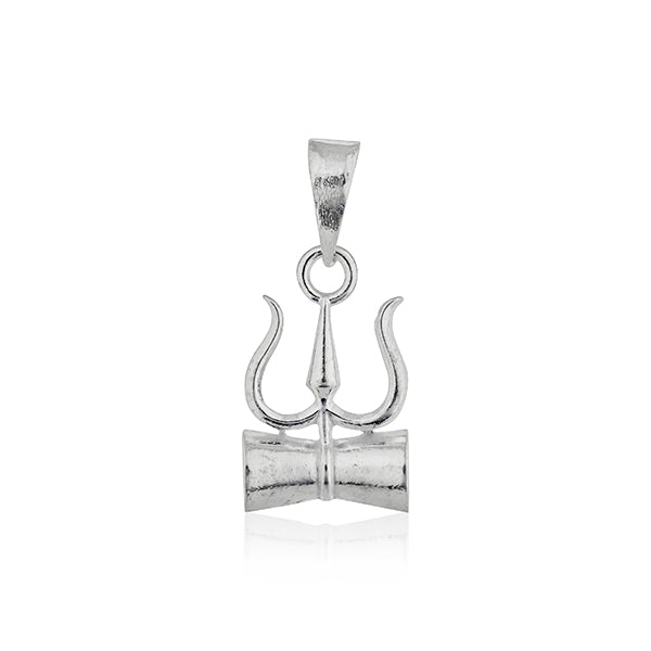 "925 sterling silver Trisul pendant, symbolizing power and protection with timeless style."
