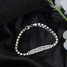 "Elegant 925 silver chain bracelet with beautiful designs, perfect for casual wear."
