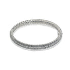  "Stunning 925 silver ring bracelet, blending elegance with modern design for a chic look."
