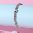  "Stunning 925 silver ring bracelet, blending elegance with modern design for a chic look."
