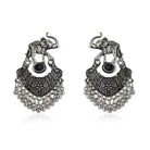 Charming oxidized elephant-design hoops blending tradition with a unique touch.

