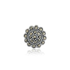Graceful 925 silver pendant and earrings with intricate floral design for timeless elegance.
