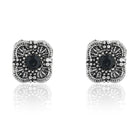 Floral design oxidized choker set with matching earrings, perfect for festive elegance.
