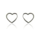 "Charming 925 silver heart-shaped hoop earrings, adding love and elegance to your style."
