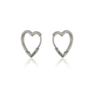 "Charming 925 silver heart-shaped hoop earrings, adding love and elegance to your style."
