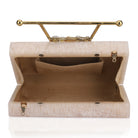 Beautifully crafted salmon resin clutch with exquisite details, perfect for showcasing your style.
